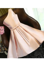 Load image into Gallery viewer, 2024 New Arrival One Shoulder A Line Cocktail Dresses With Sash Satin