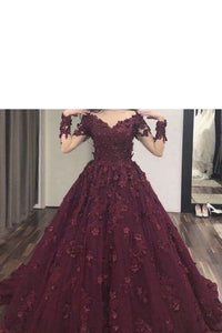2024 Prom Dress V Neck A Line Floor Length Tulle Skirt With Appliques