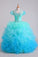 2024 Quinceanera Dresses Ball Gown Floor Length With Beads And Ruffles