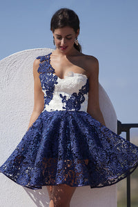 Sexy Sleeveless A Line With Lace Appliques Homecoming Dresses