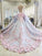 Pretty Flowers Quinceanera Dresses Ball Gown Long Backless Wedding Gowns RS357