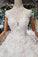 New Arrival Wedding Dresses Cap Sleeves High Neck Ball Gown With Appliques RS794