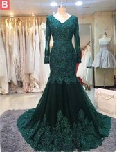 Load image into Gallery viewer, Newest Appliques Mermaid Tulle Prom Dresses 2024 Prom Dresses RS673