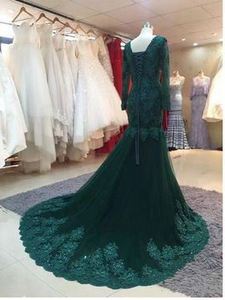 Newest Appliques Mermaid Tulle Prom Dresses 2024 Prom Dresses RS673