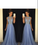Lace Open Back Sexy Blue Chiffon Cheap A-Line Beads Sleeveless Scoop Prom Dresses RS942