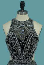 Load image into Gallery viewer, 2024 Mermaid Prom Dresses Open Back Scoop With Beads And Slit