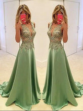 Load image into Gallery viewer, Sexy Appliques Prom Dresses Long Evening Dresses Prom Dresses On Sale T189