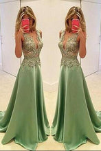 Load image into Gallery viewer, Sexy Appliques Prom Dresses Long Evening Dresses Prom Dresses On Sale T189