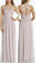 Round Neckline Illusion Lace Top Chiffon A-line Popular Open Back Bridesmaid Dresses RS515