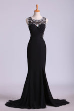 Load image into Gallery viewer, 2024 New Arrival Prom Dresses Scoop Neckline Sheath Chiffon