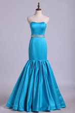 Load image into Gallery viewer, 2024 Sweetheart Mermaid Prom Dresses With Beading Floor-Length