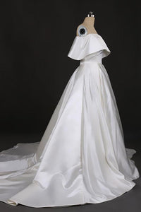 Stunning Off the Shoulder Strapless Ball Gown Long Wedding Dresses, Wedding Gowns SRS15440
