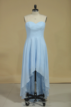 Load image into Gallery viewer, 2024 Asymmetrical Sweetheart A Line Bridesmaid Dresses Chiffon