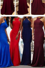 Load image into Gallery viewer, New Fashion Burgundy Fitted Bodice Modest Evening Dress Long Party Gown For Teens RS122