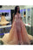 2023 Tulle V Neck With Applique Prom Dresses Mermaid Court Train Detachable