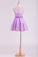 2024 Scoop Tulle Homecoming Dresses A-Line With Applique Short/Mini