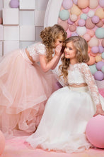 Load image into Gallery viewer, 2024 New Arrival Flower Girl Dresses Scoop Two Pieces With Appliques Tulle