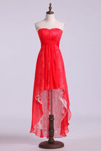 Load image into Gallery viewer, 2024 Homecoming Dresses Asymmetrical Train Sweetheart A Line Chiffon