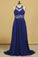 2024 Prom Dresses A Line Scoop Chiffon With Applique Floor Length