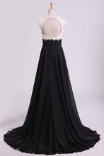 Load image into Gallery viewer, 2024 Exceptional Two-Tone V-Neck Prom Dresses A-Line With Ruffles &amp; Applique