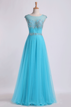 Load image into Gallery viewer, 2023 Splendid Prom Dresses Scoop Backless A Line Floor Length