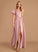 Neckline Embellishment SplitFront Length Fabric Silhouette Floor-Length A-Line One-Shoulder Kara Natural Waist Floor Length Bridesmaid Dresses