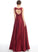 Neckline ScoopNeck Satin Length Silhouette Straps Floor-Length A-Line Fabric Adriana Bridesmaid Dresses
