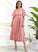Neckline Fabric Length Pleated Silhouette Tea-Length A-Line V-neck Embellishment Jamiya A-Line/Princess Natural Waist Bridesmaid Dresses