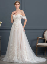Load image into Gallery viewer, Halle Sweep Tulle Wedding Dresses Sweetheart Train Dress Wedding Ball-Gown/Princess