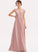Lace Floor-Length Neckline Length A-Line Fabric Embellishment V-neck Silhouette Kathryn Natural Waist A-Line/Princess Bridesmaid Dresses