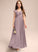 Cascading A-Line Chiffon V-neck Junior Bridesmaid Dresses Muriel Ruffles With Floor-Length