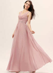 Length Fabric A-Line Neckline Silhouette Embellishment Floor-Length V-neck Ruffle Aileen Sleeveless Floor Length Bridesmaid Dresses