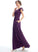 Floor-Length Embellishment Pockets Length A-Line Fabric Silhouette V-neck Ruffle Neckline Theresa Natural Waist Bridesmaid Dresses