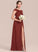 Chiffon Junior Bridesmaid Dresses With Gia Cascading Floor-Length Ruffles V-neck A-Line Split Front