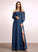 Silhouette Floor-Length Neckline SplitFront Embellishment Length A-Line Off-the-Shoulder Fabric Chana Spandex Floor Length Bridesmaid Dresses