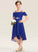 Chiffon A-Line Beading Bow(s) Off-the-Shoulder Junior Bridesmaid Dresses Asymmetrical Lesley With