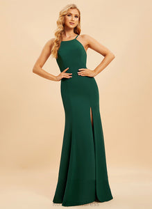 Silhouette Trumpet/Mermaid Length Fabric Embellishment Neckline HighNeck Floor-Length SplitFront Kelsey Bridesmaid Dresses