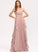 Length CascadingRuffles Floor-Length V-neck Ruffle Fabric Silhouette Embellishment Neckline A-Line Paula Bridesmaid Dresses