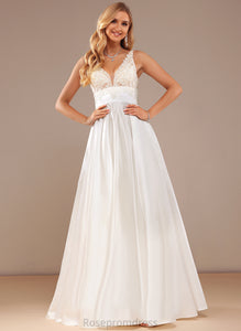 Lace Guadalupe With Wedding Pockets Lace Dress Wedding Dresses Satin Ball-Gown/Princess Floor-Length V-neck