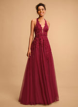 Load image into Gallery viewer, Prom Dresses Ball-Gown/Princess Tulle Rosalind Floor-Length Sequins Lace With Halter