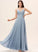 Neckline Floor-Length A-Line Length Silhouette Fabric V-neck Straps Hazel Sleeveless Natural Waist Floor Length Bridesmaid Dresses