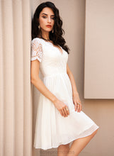 Load image into Gallery viewer, Wedding Wedding Dresses V-neck Knee-Length Lace Chiffon Dress Aylin A-Line With