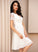 Wedding Wedding Dresses V-neck Knee-Length Lace Chiffon Dress Aylin A-Line With