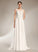 Illusion Chiffon Wedding Dress Wedding Dresses Lace Train A-Line With Tanya Sweep Sequins