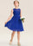 Knee-Length Germaine Scoop Junior Bridesmaid Dresses Chiffon Neck Lace A-Line