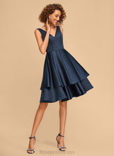 Load image into Gallery viewer, Homecoming Rachel Knee-Length V-neck Homecoming Dresses A-Line Satin Dress