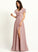 Embellishment Neckline Ruffle V-neck SplitFront Silhouette Length Fabric A-Line Floor-Length Valerie Sleeveless Bridesmaid Dresses