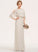 Silhouette Sheath/Column Neckline Floor-Length CascadingRuffles Embellishment Fabric Length ScoopNeck Aisha Tea Length Sleeveless Bridesmaid Dresses