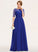 Embellishment Length Ruffle Fabric Floor-Length Silhouette A-Line Neckline Off-the-Shoulder Francesca Sleeveless V-Neck Bridesmaid Dresses
