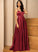 A-Line Fabric Neckline Embellishment Silhouette Length V-neck Floor-Length SplitFront Pockets Salma Bridesmaid Dresses